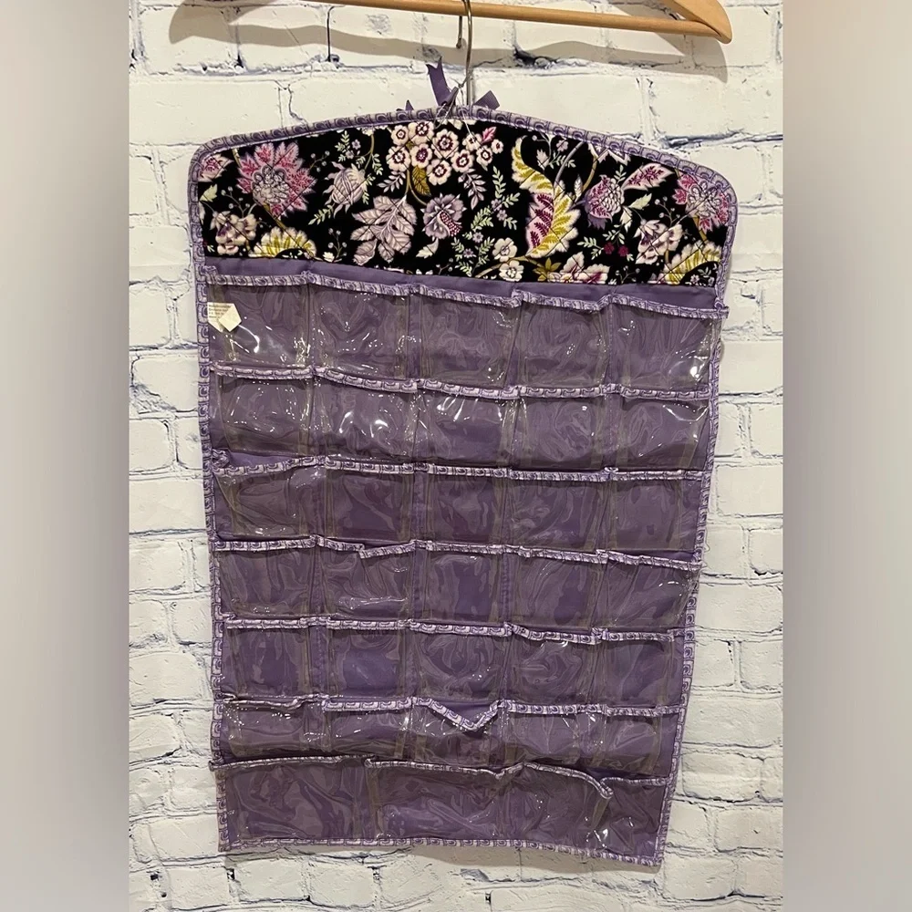 Double-Sided Hanging Organizer Plastic Pockets on both front and back side.
